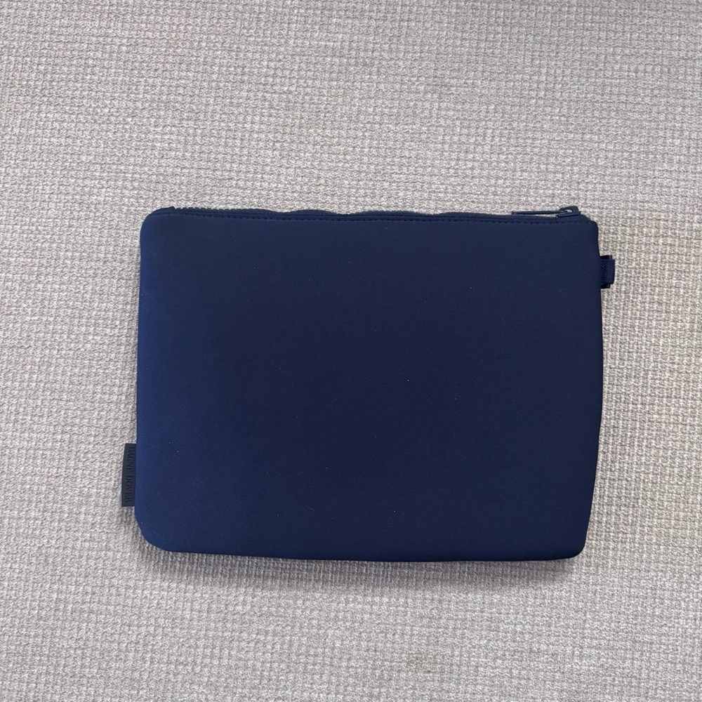 Dagne Dover Neoprene Navy Zip Pouch - Minimal Carry Case